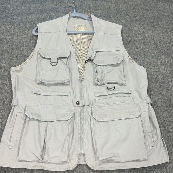 Gilet De Chasse/pêche Cabela's Safari Series - Taille M, Kaki, Coton, Sans Manches